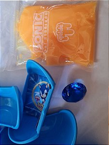 Kit 28 Slime Sonic Bola Monta E Desmonta Com Esmeralda Do Caos