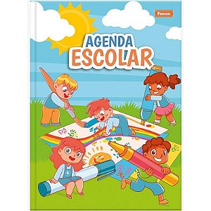 Agenda Permanente Escolar 96 Folhas105x148mm Pacote Com 05