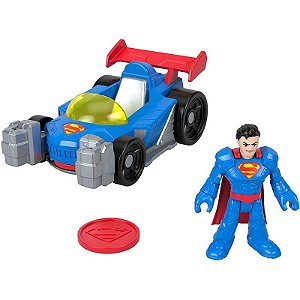 Imaginext Dc Super Friends Supermobile Com Lançador E Figura De Ação 7,6cm