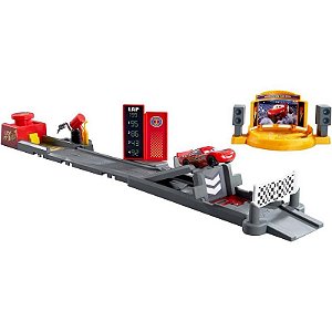 Carrinho Cars Playset Copa Pistão Com Relâmpago Mcqueen – Pista E Acessórios
