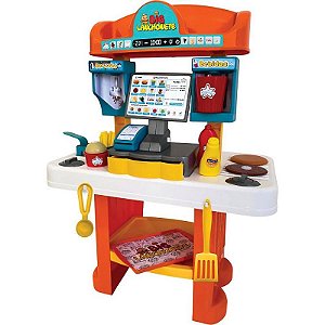 Brincando De Profissões Big Lanchonete 56cm Com Acessórios Educativos