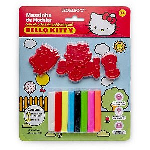Massa Para Modelar Hello Kitty Com 8 Cores E 3 Moldes Temáticos