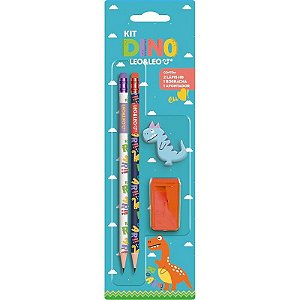 Kit Escolar Dino Hb Com 04 Peças