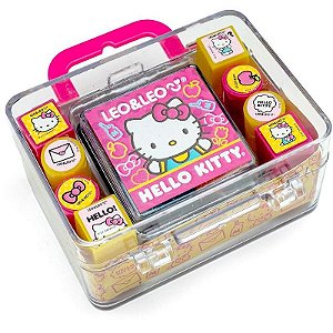 Carimbo Pedagógico Hello Kitty Com Almofada - Kit Com 8 Modelos