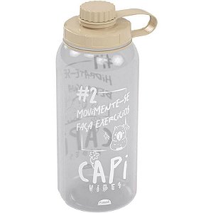 Garrafa Plástica Capivara Sport 1,5l Com Tampa Rosqueável