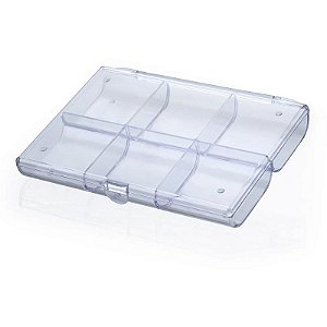 Organizador Caixa Com 6 Divisórias Cristal