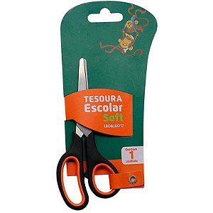 Tesoura Escolar Soft 14cm Com Encaixe Para 3 Dedos (display Com 12 Unidades Sortidas)