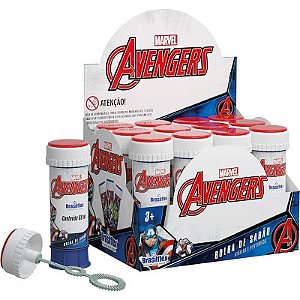 Bolha De Sabão Avengers 60ml Com Jogo - Caixa Com 12