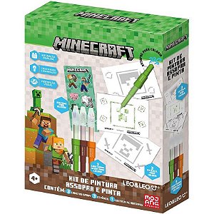 Brinquedo Para Colorir Minecraft Kit Pintura Assopra Kit