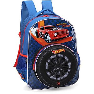 Mochila Infantil Hot Wheels G Azul