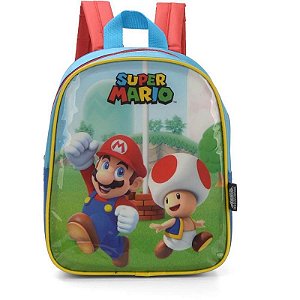 Mochila Infantil Super Mario Bros Petit P Azul