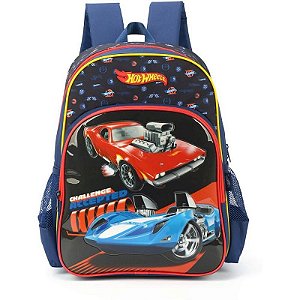 Mochila Infantil Hot Wheels Grande Azul