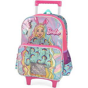Mochila Infantil Com Rodinha Barbie Grande