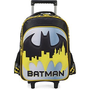 Mochila Infantil Com Rodinhas Batman Grande - Am