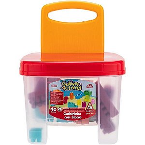 Brinquedo Para Montar Cadeira Com Blocos 40 Peças