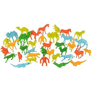 Miniatura Colecionável Zoológico Com 36 Peças