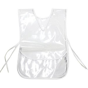 Avental Escolar Liso Cristal Grande 52x37cm Pacote Com 6