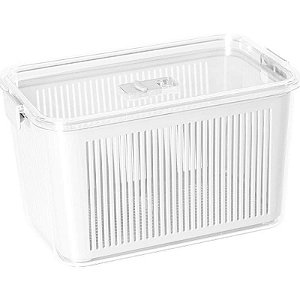 Pote Acrílico Hermético Slim 4470ml Branco