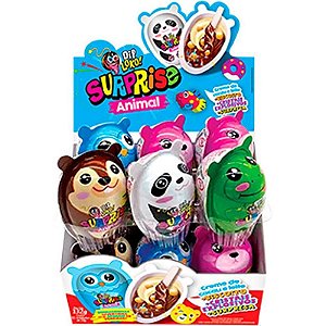 Doce Dip Loko Surprise Animal Display Com 12