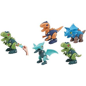 Brinquedo Para Montar Jurassic Brinq Monta Sauro Sortido Articulado
