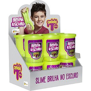 Slime Gelele Brilha No Escuro 110g - Pacote Com 12 Unidades