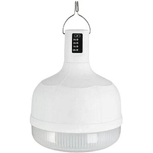 Lâmpada Led Recarregável 38w Com Bateria 4000mah E Função Emergência
