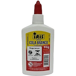 Cola Escolar Iris Branca 90g. Pct.c/06