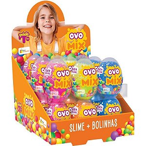 Slime Ovo Mix Foam 63g Display Com 18 Unidades