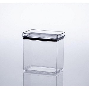 Pote Acrílico Hermetic 1300ml Lumini Retangular
