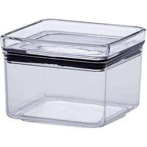 Pote Acrílico Hermetico 480ml Lumini Quadrado