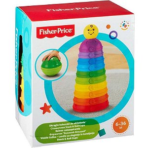 Fisher Price Infantil Torre De Potinhos Coloridos
