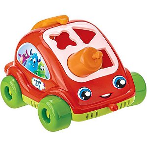 Brinquedo Para Bebê Carrinho Encaixe As Formas Com Celular