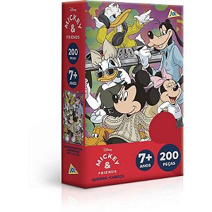 Quebra-cabeca Cartonado Mickey Real Life 200 Pecas