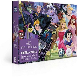 Quebra-cabeça Cartonado Princesas E Vilões 500 Peças