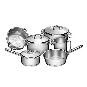 Jogo De Panelas Aço Inox 6 Peças Solar - Tramontina
