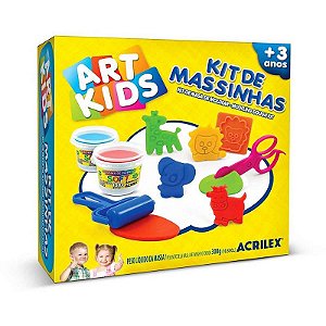 Massa Para Modelar Criativa Art Kids 300g Com 7 Acessórios
