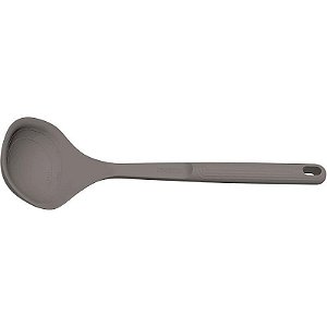 Talher Concha Para Servir Silicone Cinza
