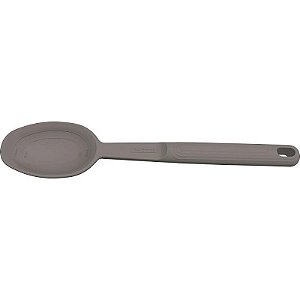 Talher Colher Para Servir Silicone Cinza