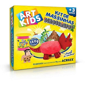 Massa Para Modelar Criativa Art Kids Dinossauro 3 Vermelho