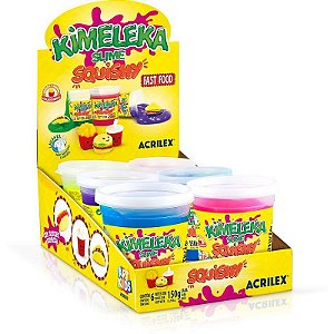 Slime Kimeleka Fast Food 150g Sortido Caixa Com 6 Unidades