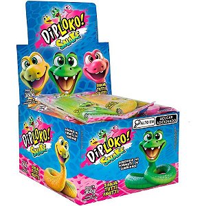 Doce Snake De Gelatina Sabor Tutti-frutti Display Com 24 Unidades