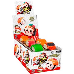 Doce Sushi De Gelatina Com Marshmallow Display Com 18 Unidades