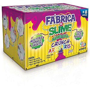 Fábrica De Slime Kimeleka Crunch Arco-íris - Caixa Com 4