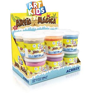Massa Areia Mágica Cores Sortidas - Display Com 12