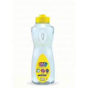 Cola Escolar Transparente Acrilex 500g - Pacote Com 04