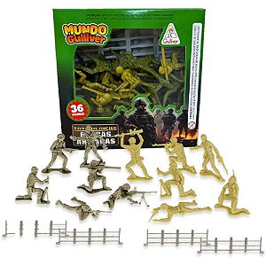 Miniatura Colecionavel Sold.americanos 36fig.e Cercas