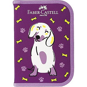 Kit Escolar Pets Cachorro Estojo Completo - Pacote Com 04 Itens