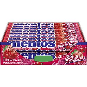 Bala Mentos Stick Frutas Vermelhas Dp.c/16