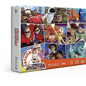 Quebra-cabeça Cartonado Pixar Grandão 120 Peças