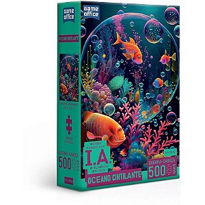 Quebra-cabeça Cartonado Ia Oceano Cintilante 500 Peças Nano